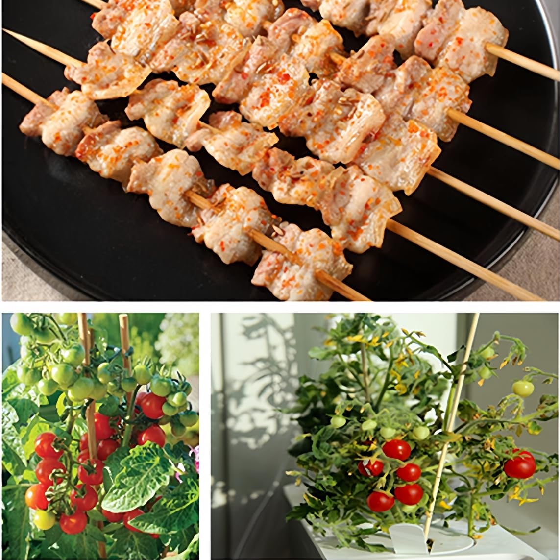 40 Pack 18'' Natural Bamboo Plant Stakes, Wood Plant Supports, Wood Garden Sticks for Plants Tomato Floral Potted, Wooden Sign Posting Garden Sticks Newflager