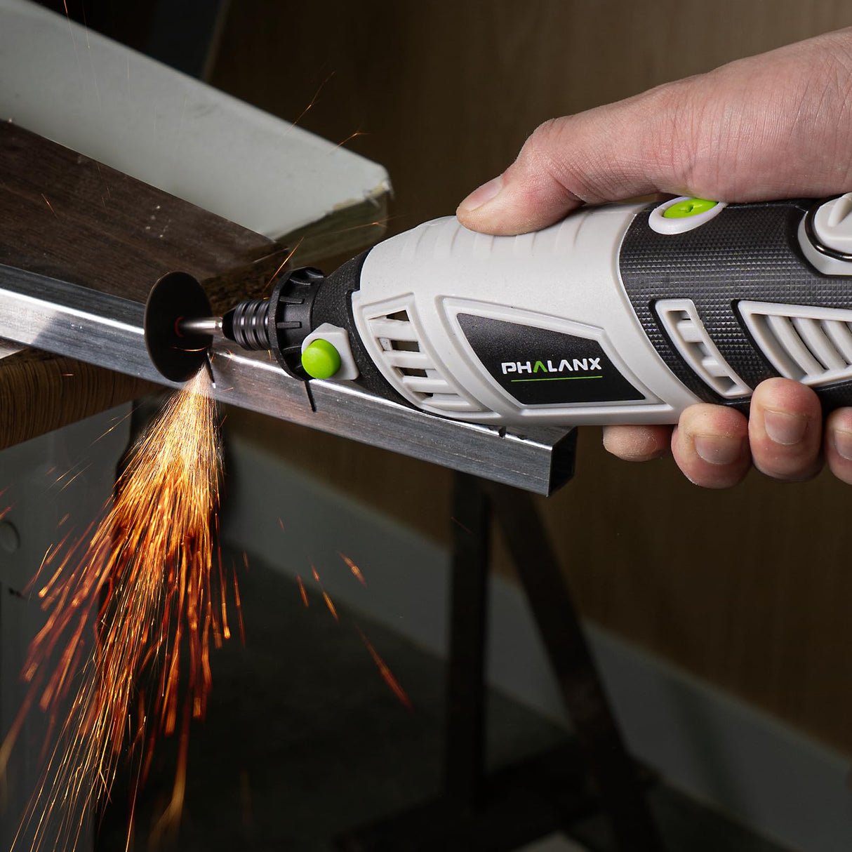 PHALANX 180W Rotary Tool Kit, 1.5-Amp 6 Variable Speed with Flex Shaft, 8000-35000RPM Rotary Multi-Tool& 213pcs Accessories Kit, Power Multiuse Set PHALANX