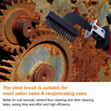 5PCS Reciprocating Saw Spatula Brush Set, Reciprocating Saw Attachment Includes Reciprocating Saw Shovel and Wire Brush, Durable and Strong, Electric YUANYUU
