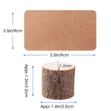 Toncoo Wood Place Card Holders, 10Pcs Premium Rustic Table Number Holders and 20Pcs Kraft Table Place Cards, Wood Photo Holders, Ideal for Wedding Toncoo