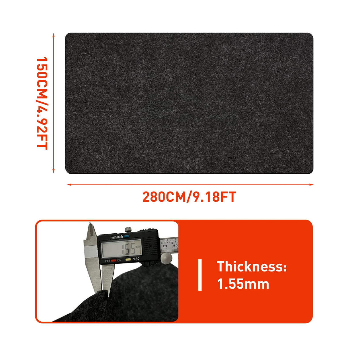 Halero Golf Cart Parking Mat 4.9 ft × 9.1 ft Garage Floor Mat Oil Absorbent Waterproof Rubber Backing Layer Floor Protective Pad from Spills, Drips, Halero