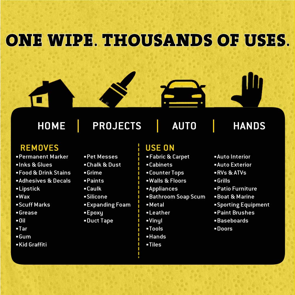 Tub O Towels TW90 Heavy-Duty 10" x 12" Size Multi-Surface Cleaning Wipes, 90 Count Per Canister Tub O' Towels