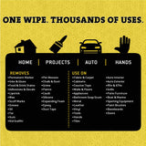 Tub O Towels TW90 Heavy-Duty 10" x 12" Size Multi-Surface Cleaning Wipes, 90 Count Per Canister Tub O' Towels