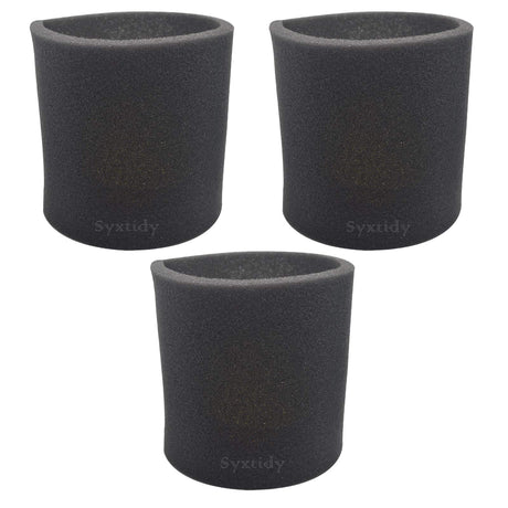 3 Pack 90585 Foam Sleeve VF2001 Foam Replacements Filters For Wet Dry Vacuum Cleaner, Fits Most Shop-Vac, Vacmaster & Genie Shop Vacuum Cleaner, Syxtidy