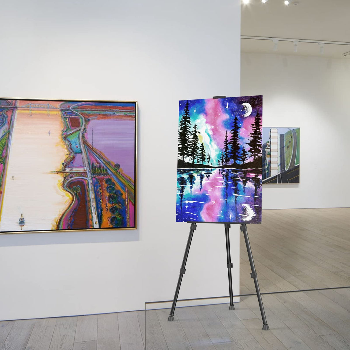 Easels for Painting Canvas, Aredy 66" Art Easel for Drawing, Portable Painting Easel Stand, Metal Table Top Easel (2 Pack) Aredy