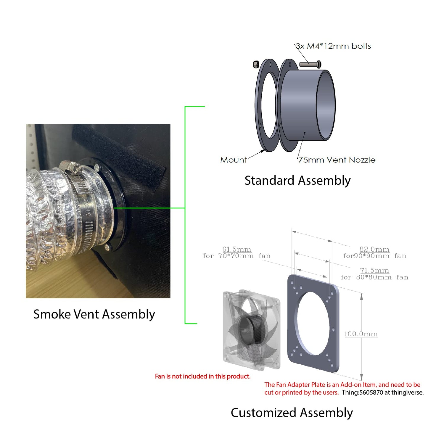 Makacces Laser Engraver Enclosure with Smoke Vent, Fireproof Fabric, Eye Protection Film, 25x25x13 Inch Laser Engraving Machine Protective Cover, for Makacces