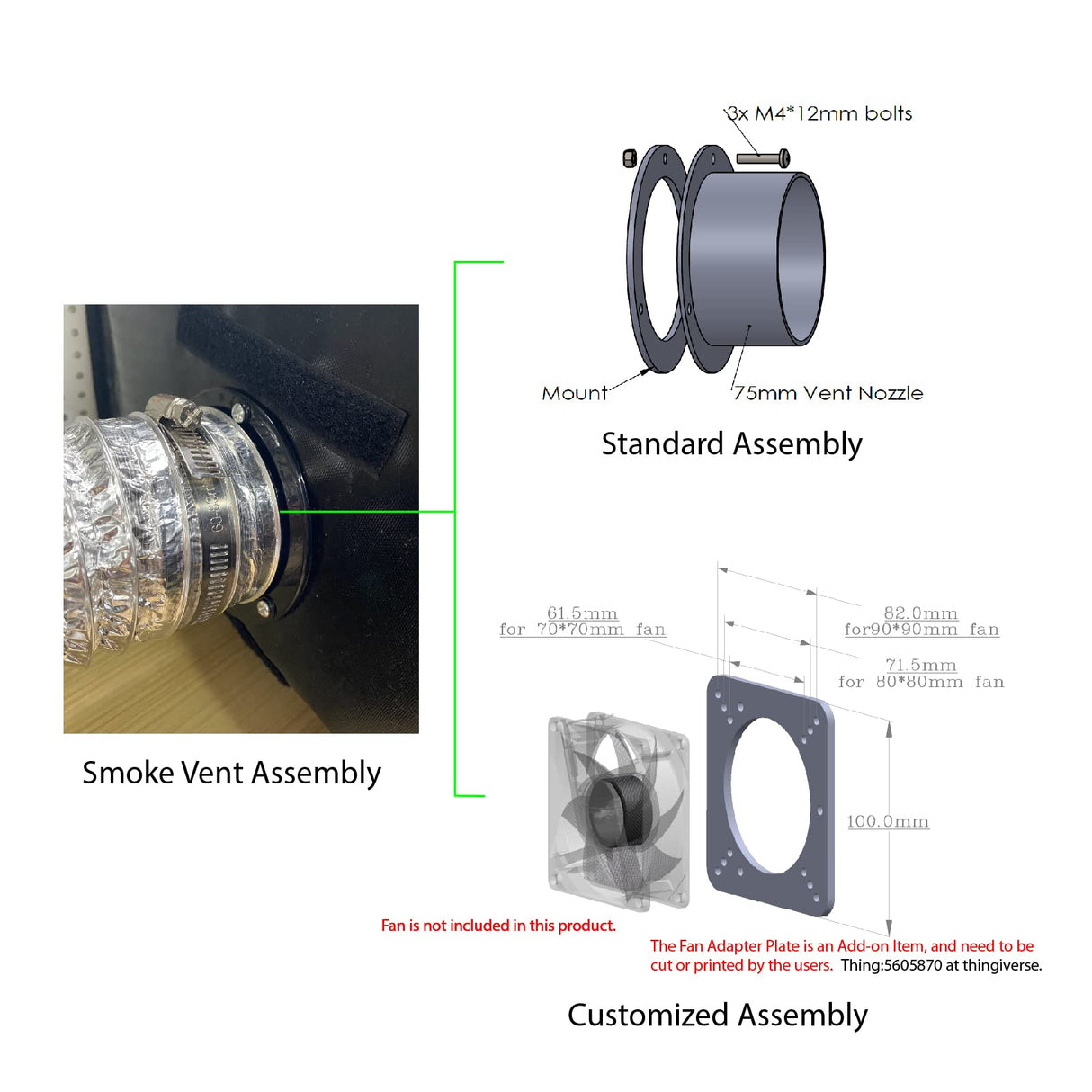 Makacces Laser Engraver Enclosure with Smoke Vent, Fireproof Fabric, Eye Protection Film, 25x25x13 Inch Laser Engraving Machine Protective Cover, for Makacces