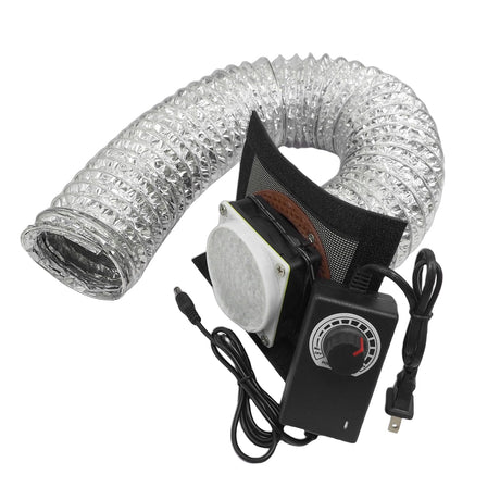 HOCENWAY Upgrade 3-Layers Filter System Smoke Exhaust Kit with 5000RPM Fan and Speed Control Power Adapter for All Laser Engraver 3D Printer HOCENWAY