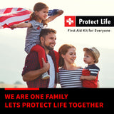 Protect Life First Aid Kit for Home/Business | HSA/FSA Eligible Emergency Kit | Hiking First aid kit Camping | Travel First Aid Kit for Car|Small Protect Life