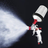 HVLP Spray Gun Set, Automotive Paint Spray Paint Gun Mini Air Paint Sprayer with 10 Disposable 400ML Cups for Car Furniture Body Repair Painting Aflybltol