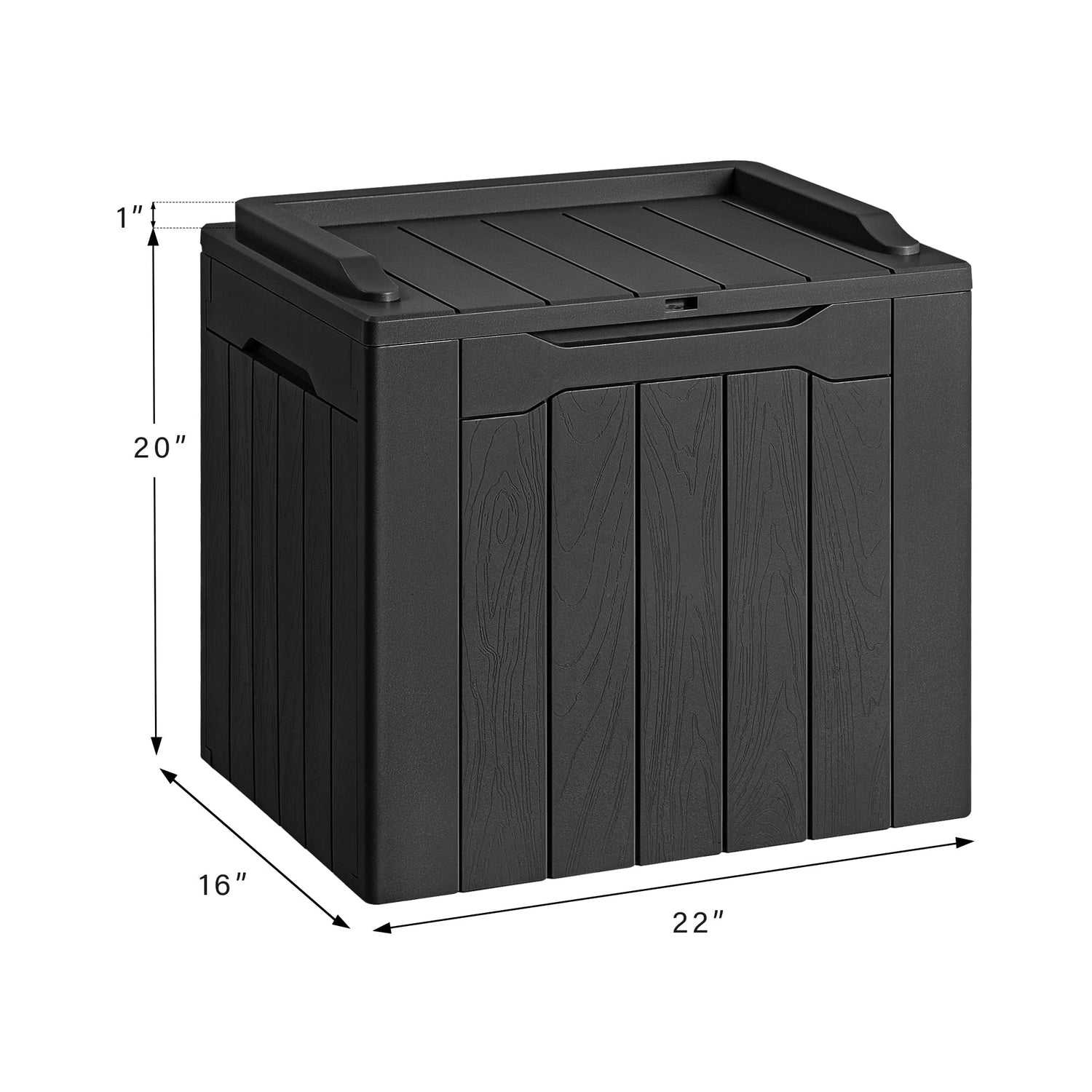 Devoko 30 Gallon Resin Deck Box Outdoor Indoor Waterproof Storage Box for Patio Pool Accessories Storage for Toys Cushion Garden Tools (30 Gallon, Devoko