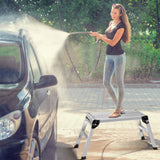 Giantex Work Platform Aluminum Step Ladder Drywall Safe CE Approved of Capacity 330 LBS Heavy Duty Portable Bench Folding Ladders Stool w/Non-Slip Giantex