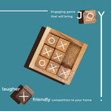 BSIRI Tic Tac Toe for Kids and Adults Coffee Table Living Room Decor and Desk Decor Family Games Night Classic Board Games Wood Rustic for Families BSIRI