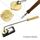 Personalised Wood Branding Iron with Custom Logo Stamp and Long Handle for DIY Projects Generic