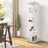 LFT HUIMEI2Y 4-Shelf Tempered Glass Display Cabinet with Lock - Quick Install Design LFT HUIMEI2Y