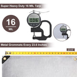 Patiobay Heavy Duty Tarp 10x20FT, 16 Mil Sliver Thick Waterproof Poly Tarp for Outdoor Camping Pool Car Tent, UV Resistant, Rip and Tear Proof Patiobay