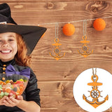 50 pcs Anchor Rudder Wooden Cutouts for Crafts, Unfinished Wood Ornaments DIY Wood Slices with Holes for Ocean Themed Party Kids Crafts Scrapbooking SSYHQAX