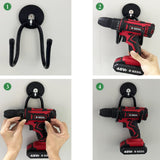 Pmsanzay 2 Pack Power Drill Tool Organizer Holder,Magnetic Tool Holders,Garage Tool Storage Rack,Heavy Duty Large Garage Magnet Utility Hooks with Pmsanzay