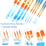 40 Pcs, Paint Brush Set for Acrylic Painting, Watercolor Brushes for Acrylic Oil Watercolor, Miniature Detailing, and Rock Painting Phinus