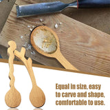 Unfinished Wood Carving Spoon Kit, Blank Wooden Spoon for Whittling Unfinished Wood Blocks Carving Blanks Hobby Wood Carving Blocks Wooden Blank for dcvbny