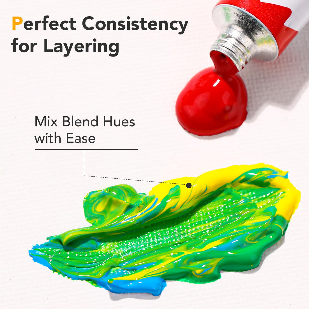 Acrylic Paint Canvas Set,104 Piece Professional Painting Supplies Kit with 4 Wood Easel,4 * 12Colors,4 * 10 Brushes,Circular Canvas Etc,Premium Paint ESRICH