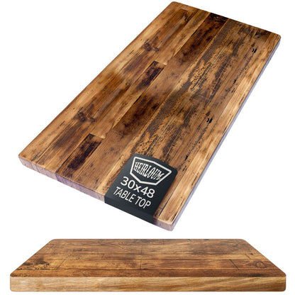 HEIRLOUM Reclaimed Wood Table Top - Rustic Recycled Wooden Piece Perfect for Kitchens, Dining and Coffee Table Tops (Reclaimed Wood Table Top - - WoodArtSupply