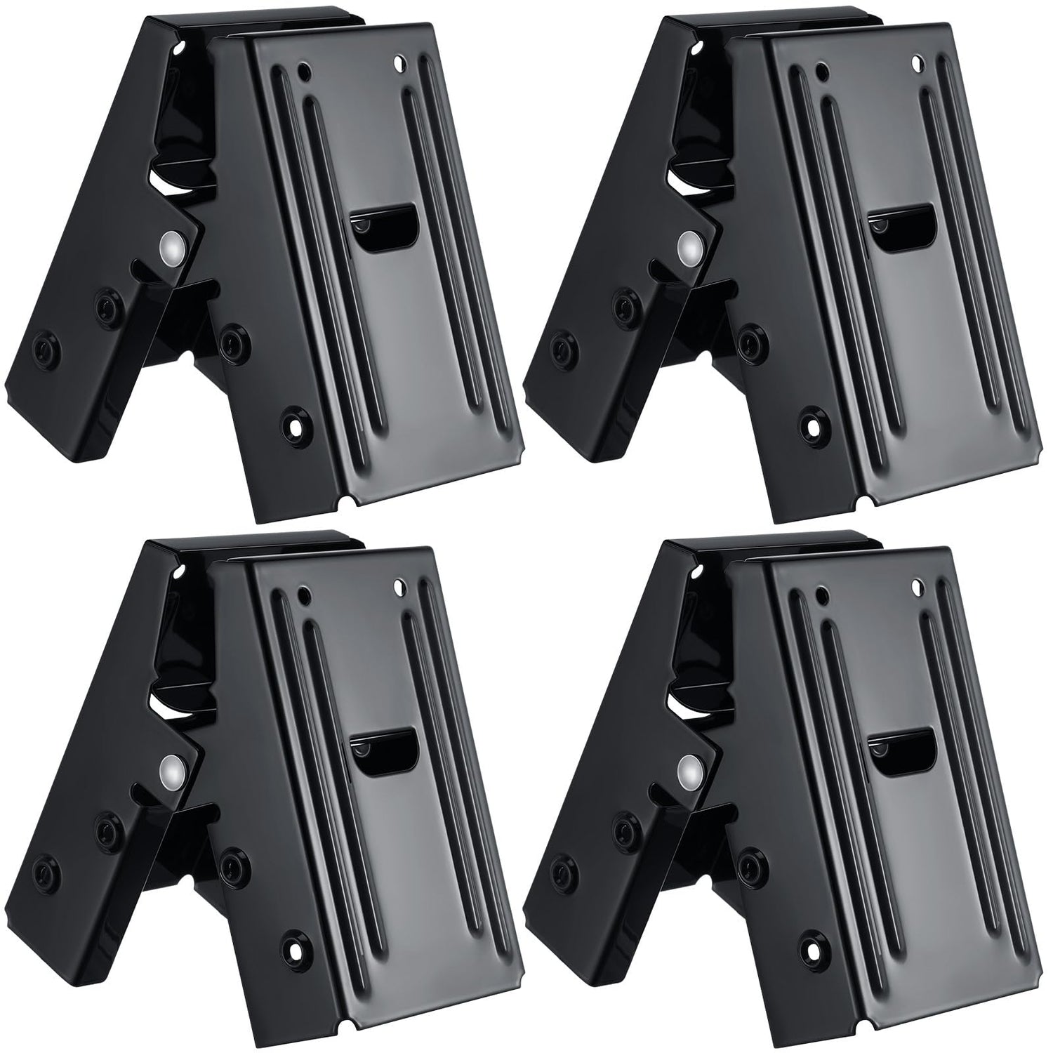 Gisafai 4 Pieces Steel Sawhorse Brackets with 220lb / 100kg Capacity (One Pair), Easy to Use Saw Horses Brackets Metal Brackets for Compact Storage, Gisafai