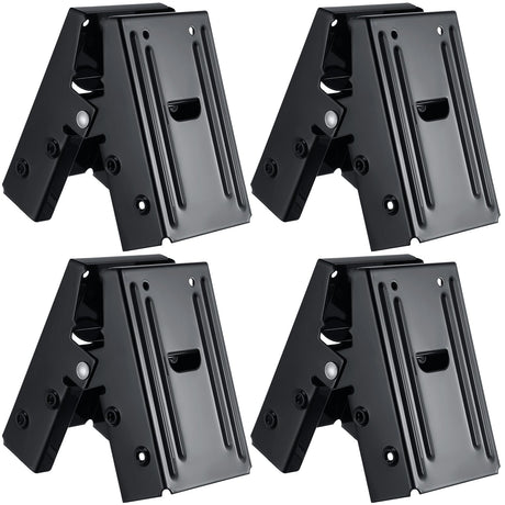 Gisafai 4 Pieces Steel Sawhorse Brackets with 220lb / 100kg Capacity (One Pair), Easy to Use Saw Horses Brackets Metal Brackets for Compact Storage, Gisafai