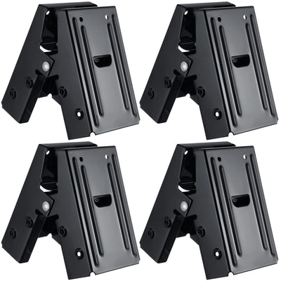 Gisafai 4 Pieces Steel Sawhorse Brackets with 220lb / 100kg Capacity (One Pair), Easy to Use Saw Horses Brackets Metal Brackets for Compact Storage,