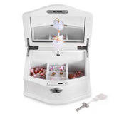 Jozen Gift Wooden Ballerina Medium White Musical Jewelry Box with Mirror for girls，Kid's Jewelry Storage Music Box Jozen Gift