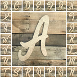 6" Wooden Novelty Letter O Unfinished, Marvelous Script Font, Craft Cutout on 1-8" MDF Build-A-Cross