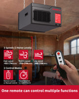 Ecomax MCF03 Air Filtration System, 3-Speed Hanging Ceiling Dust Collectors for Woodworking, Remote Controlled Dust Collection Systems for Shop ECOMAX