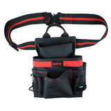 KUNN Carpenter Pouch Durable 10-Pocket Tool Belt with Hammer Loop,Tape Clip,Nail Tool Bag,Heavy Duty Quick Release Metal Buckle Tool Belts for KUNN