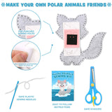 CiyvoLyeen Polar Animals Sewing Kit for Kids Make Your Own Winter Polar Animals Felt Plush Craft Kit Includes 14 Creative Projects to Sewing CiyvoLyeen