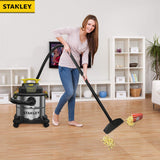 STANLEY SL18115 Wet/Dry Vacuum, 4 Horsepower, Stainless Steel Tank, 5 Gallon, 4.0 HP, 50" Sealed Pressure, Silver+Yellow STANLEY