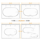 Elliptical Router Template for Woodworking Oval Router Jig Template Inlay Template Set Decorative Templates(4 pcs Oval Inlay Templates) HXLPAY