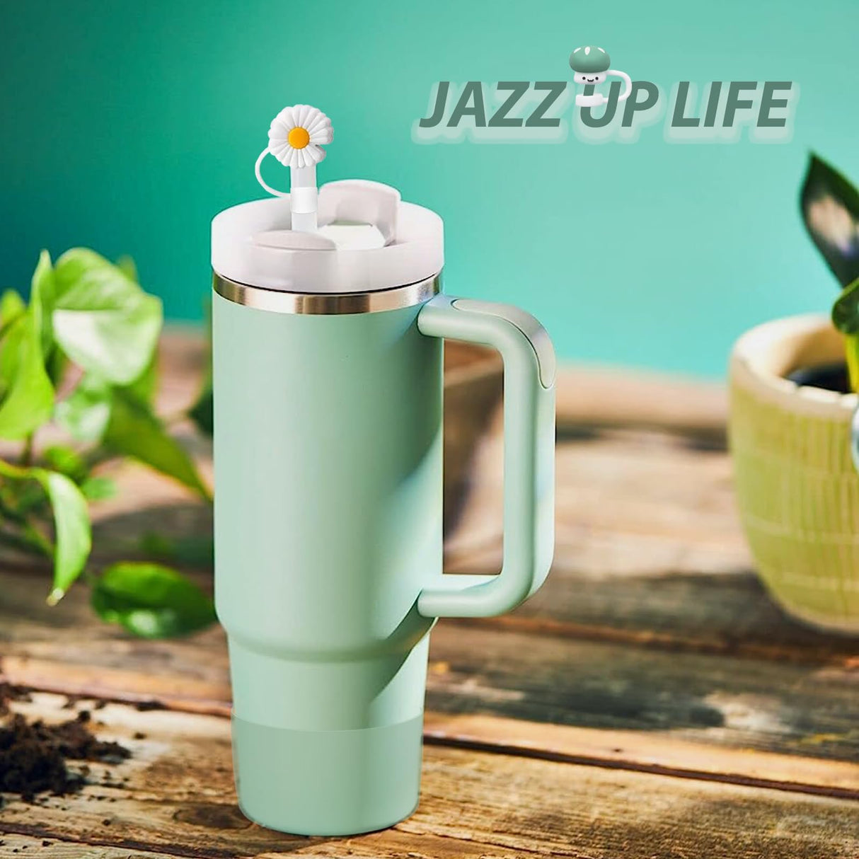 Stanley Cup Accessories Set Including 6 Pcs Silicone Spill Proof Stopper, 2 Pcs Straw Cover Cap for 9-10 mm Straws, 1 Pcs Silicone Boot for Stanley BonneChance