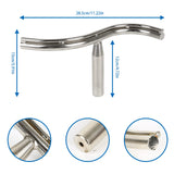 Copgge S Curved Lathe Tool Rest for Wood Lathe Special Shaped Bowl Turner Tool Rest Bowl Turning Tool Holder Lathe Tool Base Curve Bowl Rest Bar Copgge