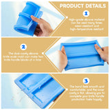 Double Cavity Silicone Knife Scale Mold Casting Resin Knife Mold for Bottle Stopper DIY Craft Making Supplies, 0.4 x 2 x 6 Inches, Blue Tessco