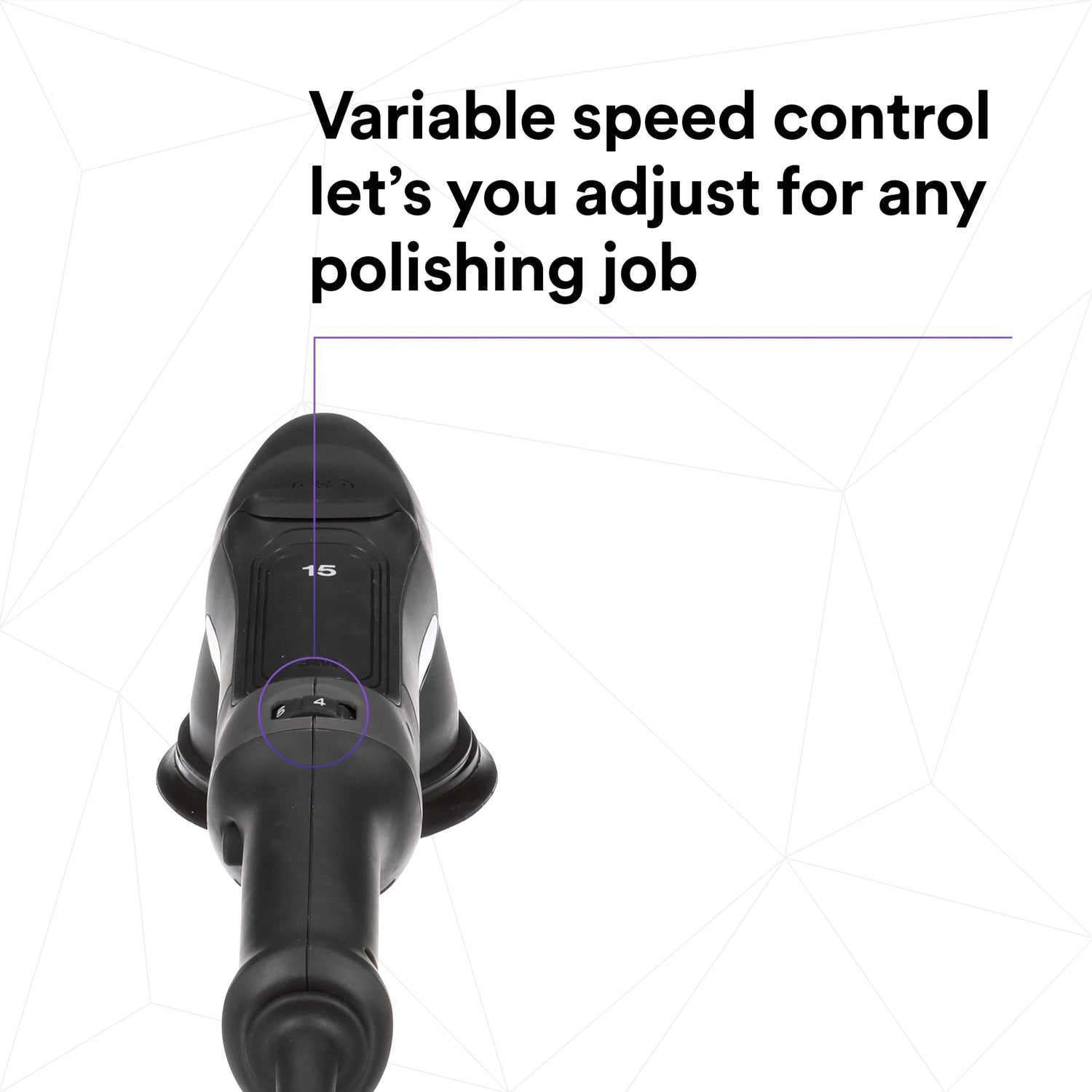 3M Perfect-It Random Orbital Polisher, 34100, 15mm, 120V/60Hz, Variable Speed Control for Automotive Refinishing, Refining, Polishing 3M