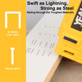 YEAHOME Electric Staple Gun, 2 in 1 Electric Brad Nailer/Stapler, 3.7V Power Cordless Stapler Tacker with USB Charger Cable, 1000 Staples for YEAHOME