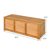 Tangkula 47 Gallon Acacia Wood Deck Box, Garden Backyard Storage Bench, Outdoor Storage Container for Patio Furniture Cushions and Gardening Tools Tangkula