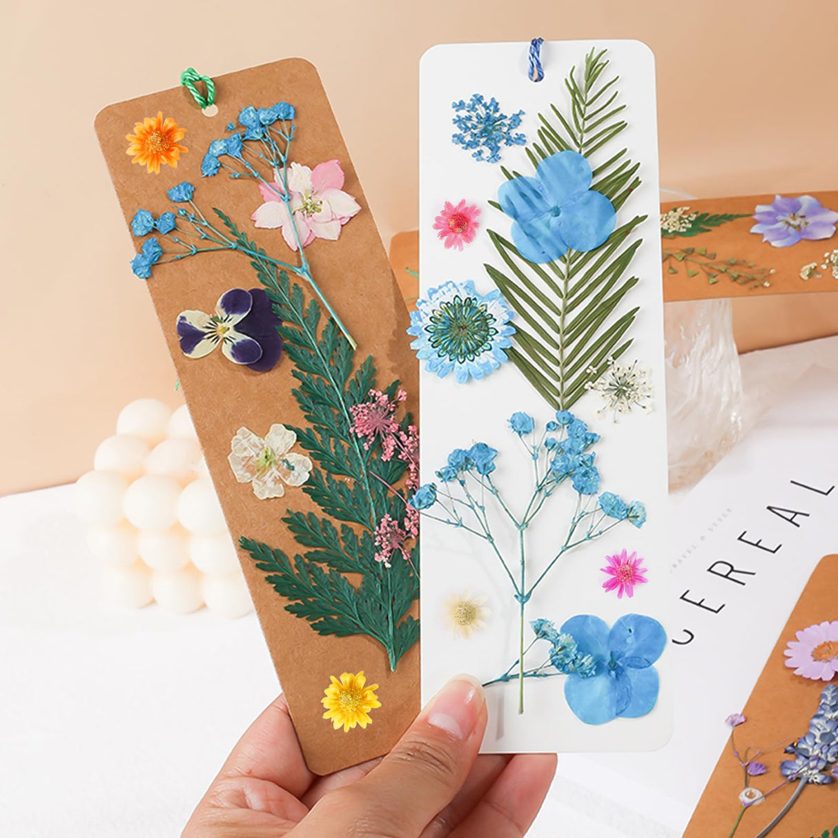 MIDELONG 200 PCS Small Dried Flowers for Crafts Resin, Colorful Dried Flowers for Nails, Natural Real Tiny Dried Pressed Flowers for Jewelry Earrings MIDELONG