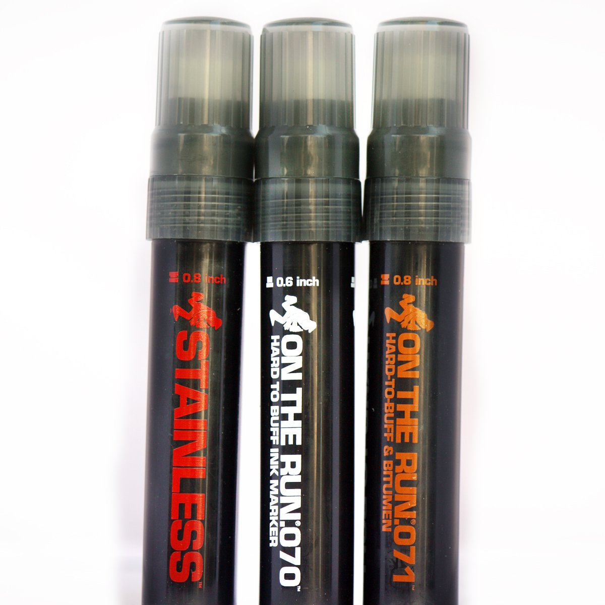 OTR. On The Run - Hard to Buff Industrial Graffiti Permanent Urban Street Art Paint Marker Collection with Premium Calligraphy Nibs - 3 Count OTR. On The Run