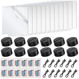 12 Pieces Clear Acrylic Sheets and 12 Pieces 3D Night LED Light Lamp Base with Remote Control and USB Cable, DIY Acrylic Lamp Base Set for Restaurant Riakrum