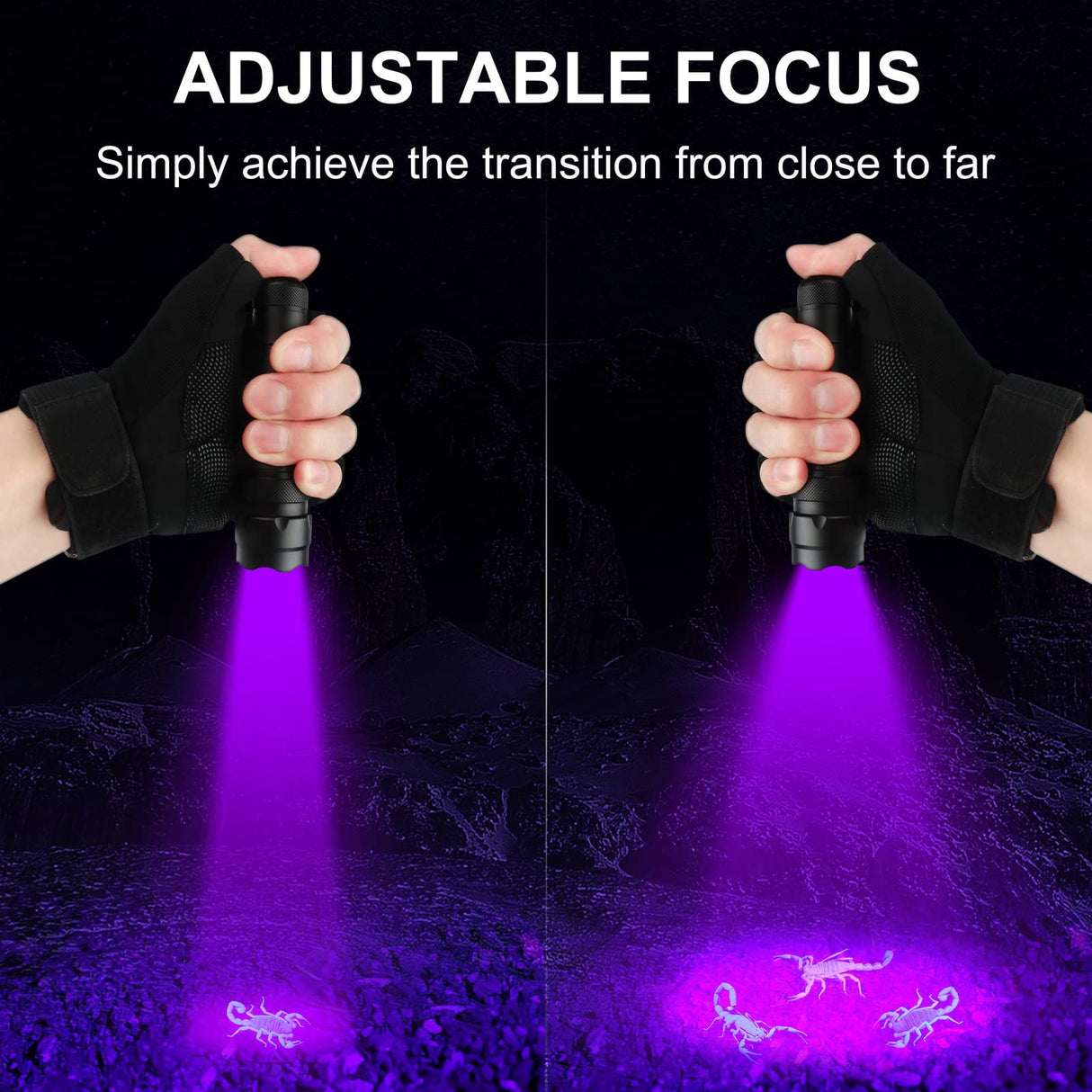 ULTRAFIRE UV Flashlight 395-405 nm Led Blacklight for Curing UV Glue, Leak Detector, Pet Urine Stain ULTRAFIRE