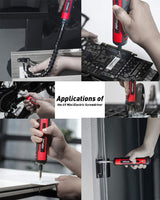 POPULO 4V Electric Screwdriver Kit,6 Torque Settings, Power Screwdriver Cordless Rechargeable with LED Work Light, 32 pieces Screwdriver Bits, 8 populo