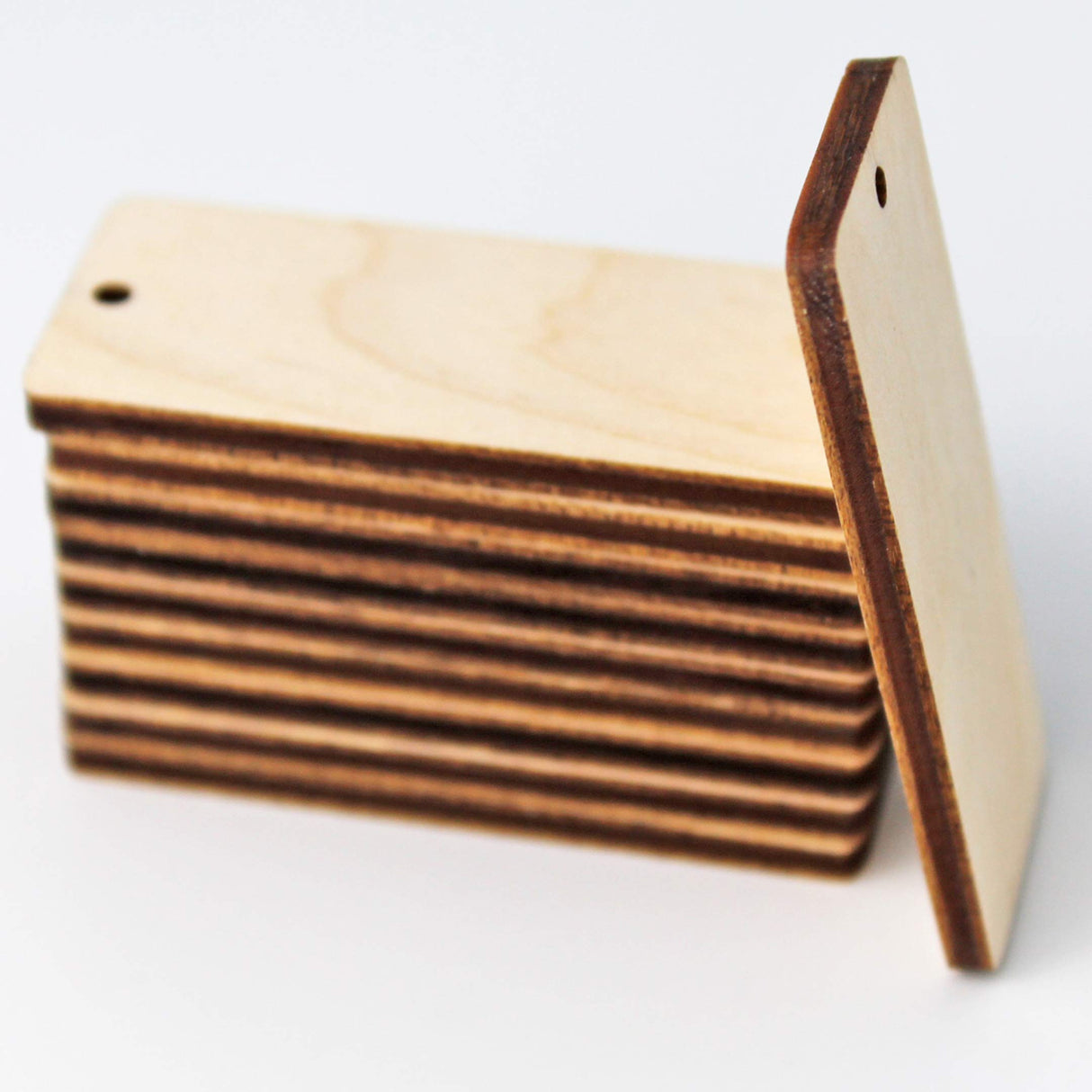 ALL SIZES BULK (12pc to 100pc) Unfinished Wood Laser Cutout Bar Bars Rectangle Dangle Earring Jewelry Blanks Shape Crafts Made in Texas Texan Wood Crafts