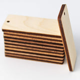 ALL SIZES BULK (12pc to 100pc) Unfinished Wood Laser Cutout Bar Bars Rectangle Dangle Earring Jewelry Blanks Shape Crafts Made in Texas Texan Wood Crafts