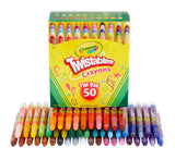 Crayola Mini Twistables Crayons (50 Ct), Kids Art Supplies, Unique Gifts for Kids, Stocking Stuffers, Crayons for Toddlers, 3+ Crayola